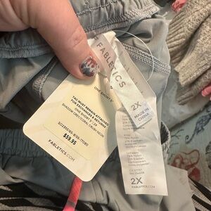 Fabletics Light Gray Active Shorts